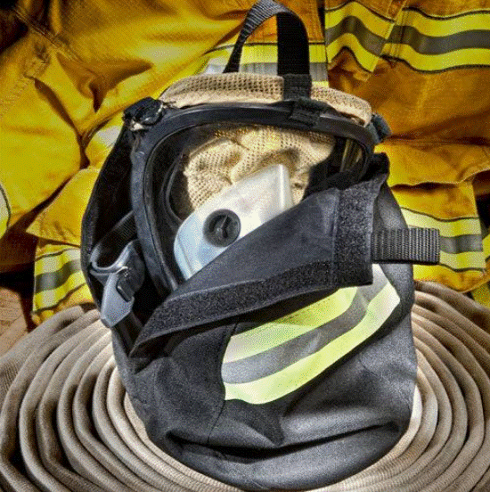 Line2 55400-BK SCBA Air Mask, Respirator bag with fleece lining, Triple trim and heavy duty metal hook