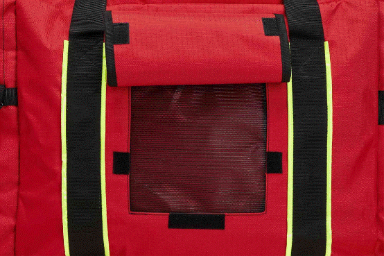 Line2 54400 Firefighter jumbo turnout gear bag with reflective trim and maltese cross