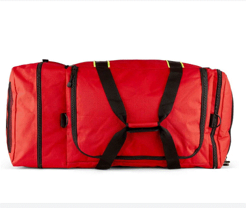 Line2 54400 Firefighter jumbo turnout gear bag with reflective trim and maltese cross