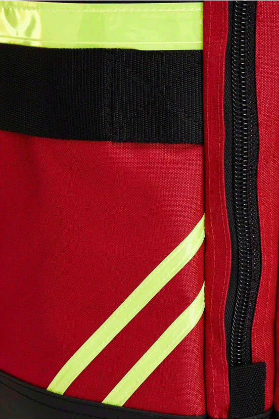 Line2 54400 Firefighter jumbo turnout gear bag with reflective trim and maltese cross
