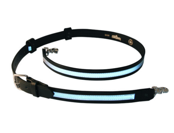 Boston Leather 6543 – 1.25″ Radio Strap with 2 Mic Cord Keepers and Anti-Sway