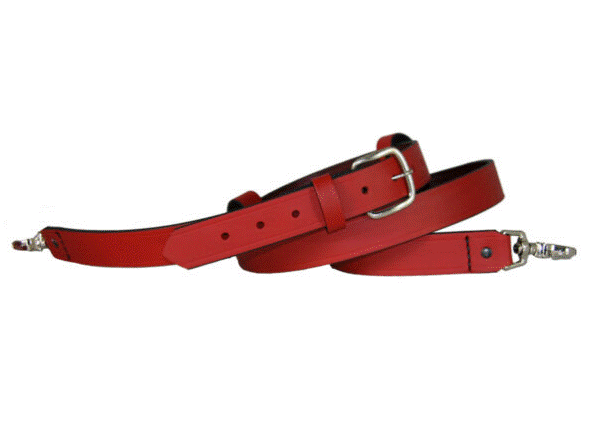 Boston Leather 6543 – 1.25″ Radio Strap with 2 Mic Cord Keepers and Anti-Sway
