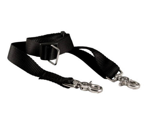 Boston Leather 6543 – 1.25″ Radio Strap with 2 Mic Cord Keepers and Anti-Sway