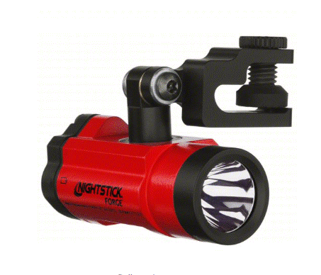 Night Stick Helmet Light with Helmet Mount: 360 lm Max Brightness, 4.5 hr Run Time at Max Brightness, Red, Spot Item#XPP-5465R