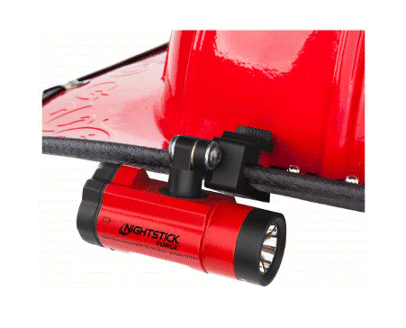 Night Stick Helmet Light with Helmet Mount: 360 lm Max Brightness, 4.5 hr Run Time at Max Brightness, Red, Spot Item#XPP-5465R