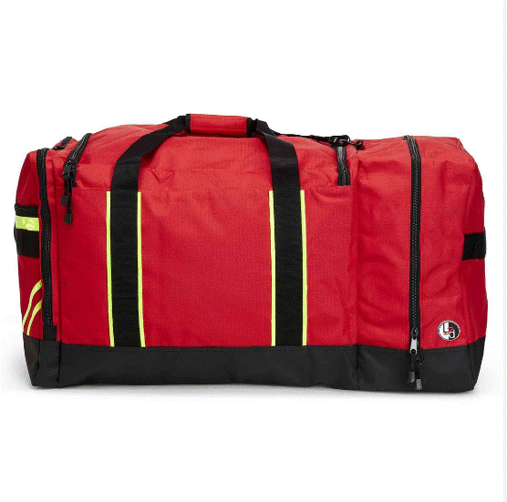 Line2 54650 Firefighter helmet and turnout gear bag with reflective trim/maltese cross ripstop water resistant outer fabric