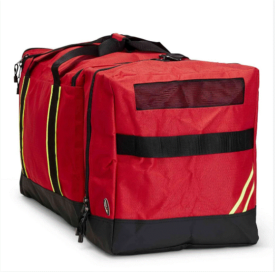 Line2 54650 Firefighter helmet and turnout gear bag with reflective trim/maltese cross ripstop water resistant outer fabric