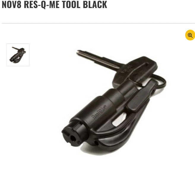 RESQME Window Punch with seat belt cutter (NOV8-RQMBLK, Blu, org, pink, red)