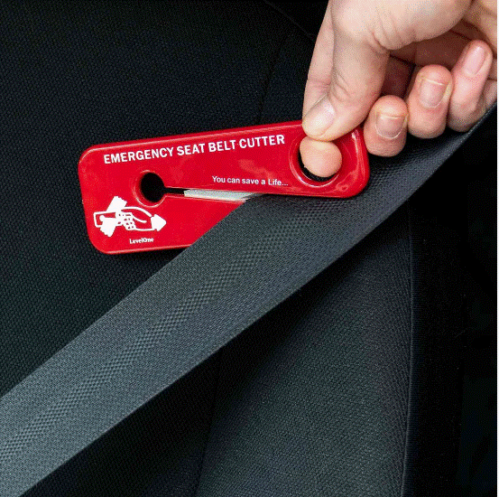 Line2 62175-4 Emergency seat belt cutters (Red 4 PK)3/4"x13/4"