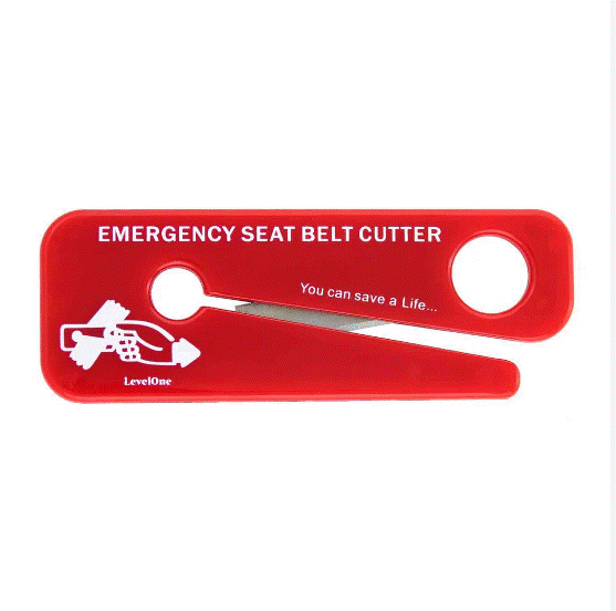 Line2 62175-4 Emergency seat belt cutters (Red 4 PK)3/4"x13/4"