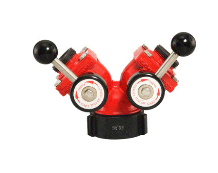 ProTek Valves Self Locking Leader Line WYE Valve (1) 2.5" Female Inlet (2) 1.5"Male Outlets 6530