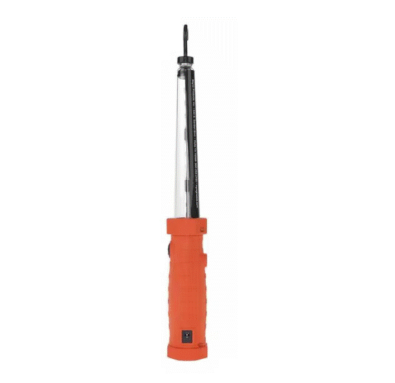Night Stick Rechargeable Hand Lamp, LED, 120VAC, Red Mfr # NSR-2168R